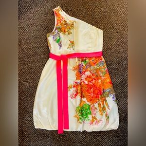 J. Crew one-shoulder silk cocktail dress